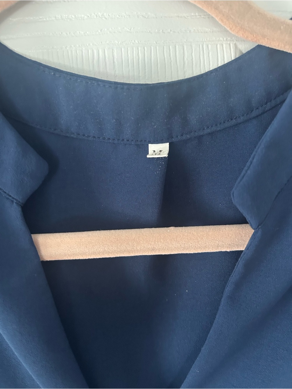 Navy Blue Short Sleeve Shift Dress - Picture 2 of 3